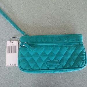 Vera Bradley Wristlet in Peacock blue NWT